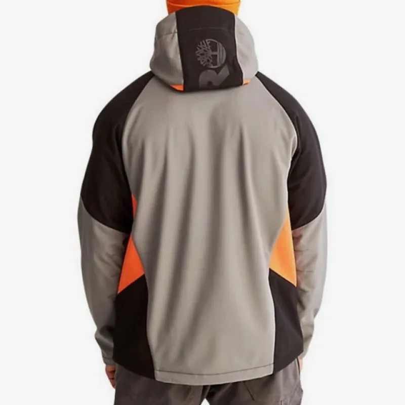 Power Softshell Zip Jacket Grey back view