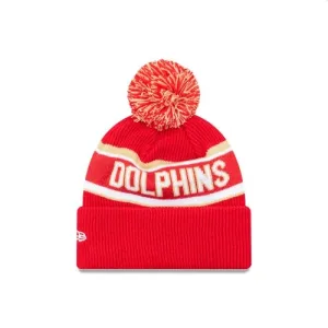 Dolphins New Era Pom Pom Beanie Back View