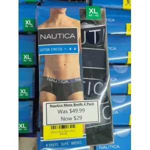 Nautica Mens Briefs 4Pack Assorted