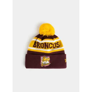 NRL Broncos Retro Spellout Knit Beanie