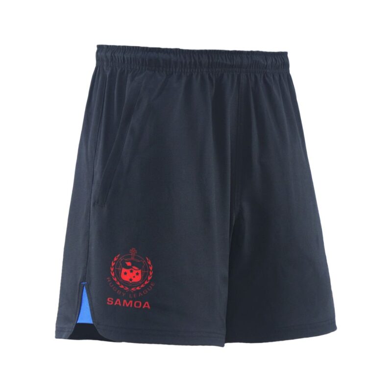 Samoa Rugby League Gym Shorts Black Left view