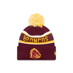 NRL Broncos New Era Pom Pom Beanie