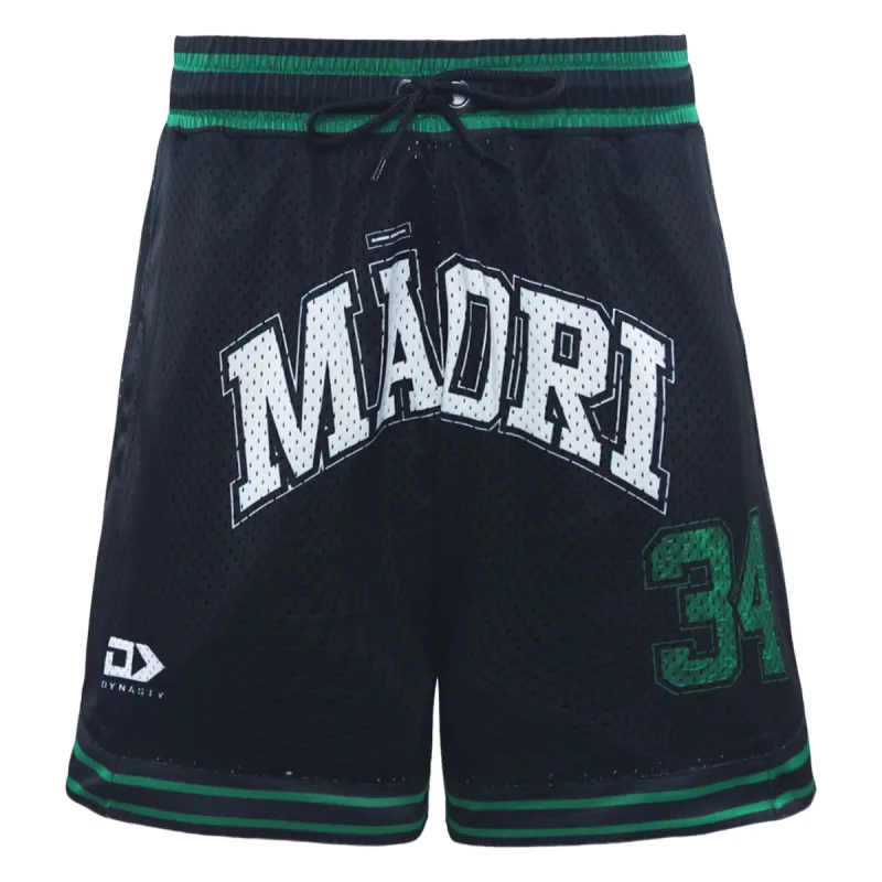 NZ Maori 2025 Basketball Shorts Front View