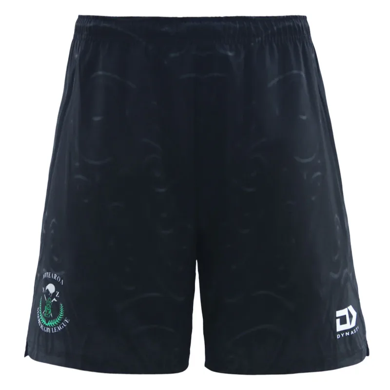 NZ Maori 2025 Training Shorts Charcoal Front View