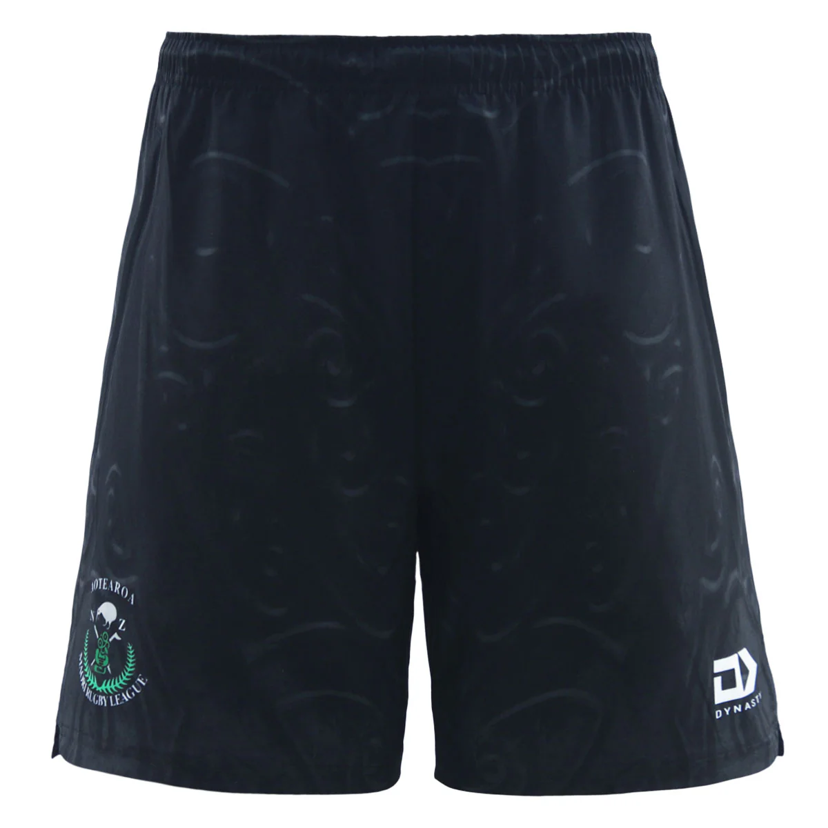 NZ Maori 2025 Training Shorts Charcoal Front View
