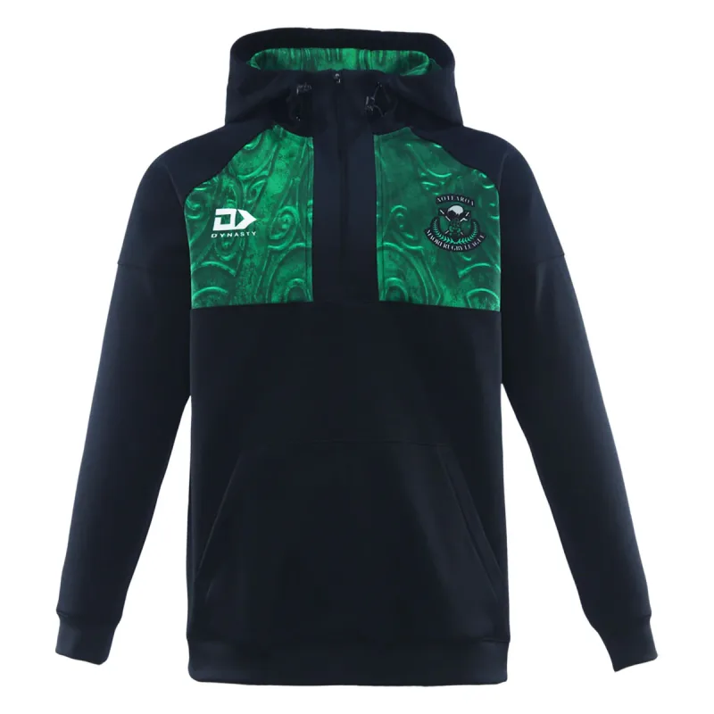 NZ Maori 2025 QTR Zip Hoodie Front View