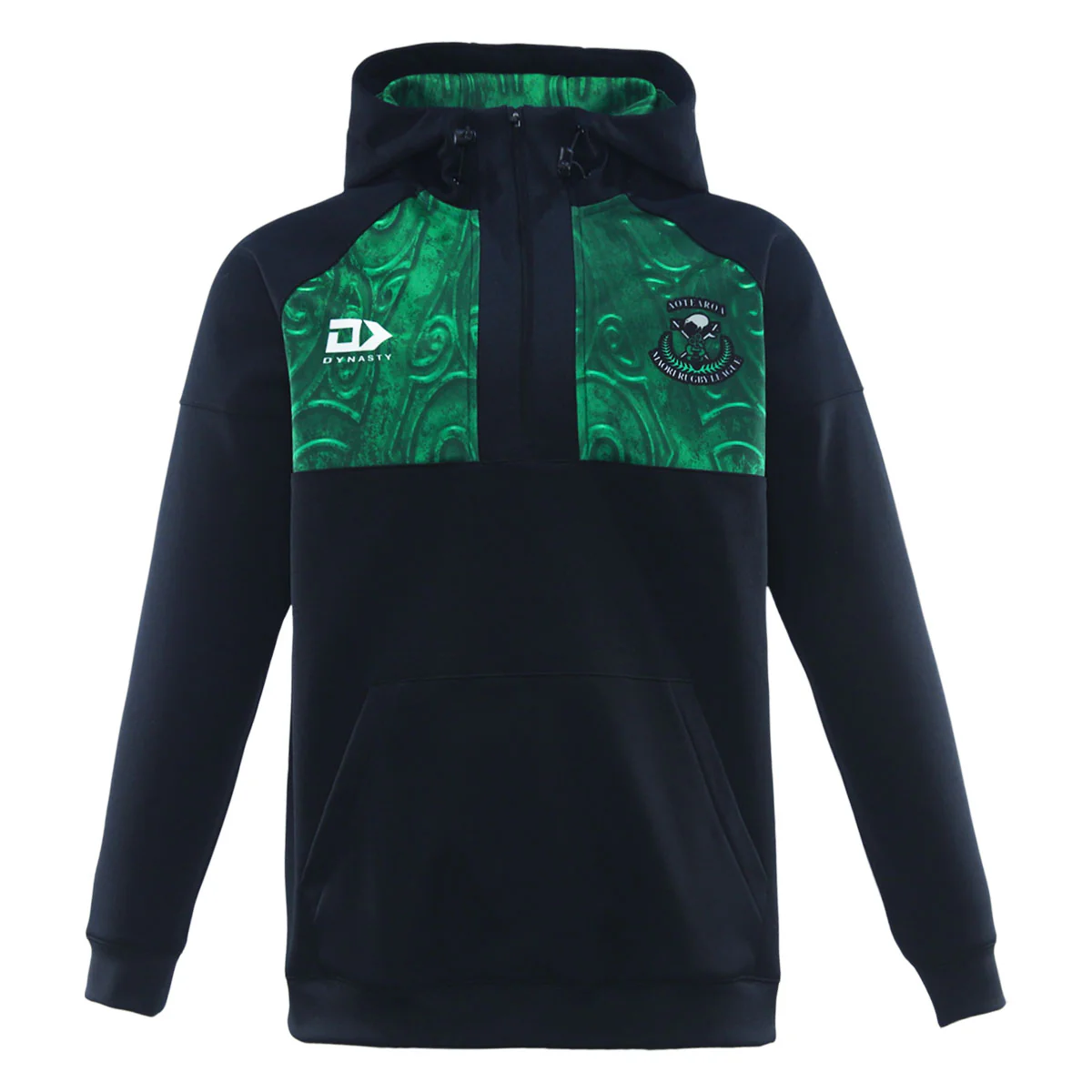 NZ Maori 2025 QTR Zip Hoodie Front View