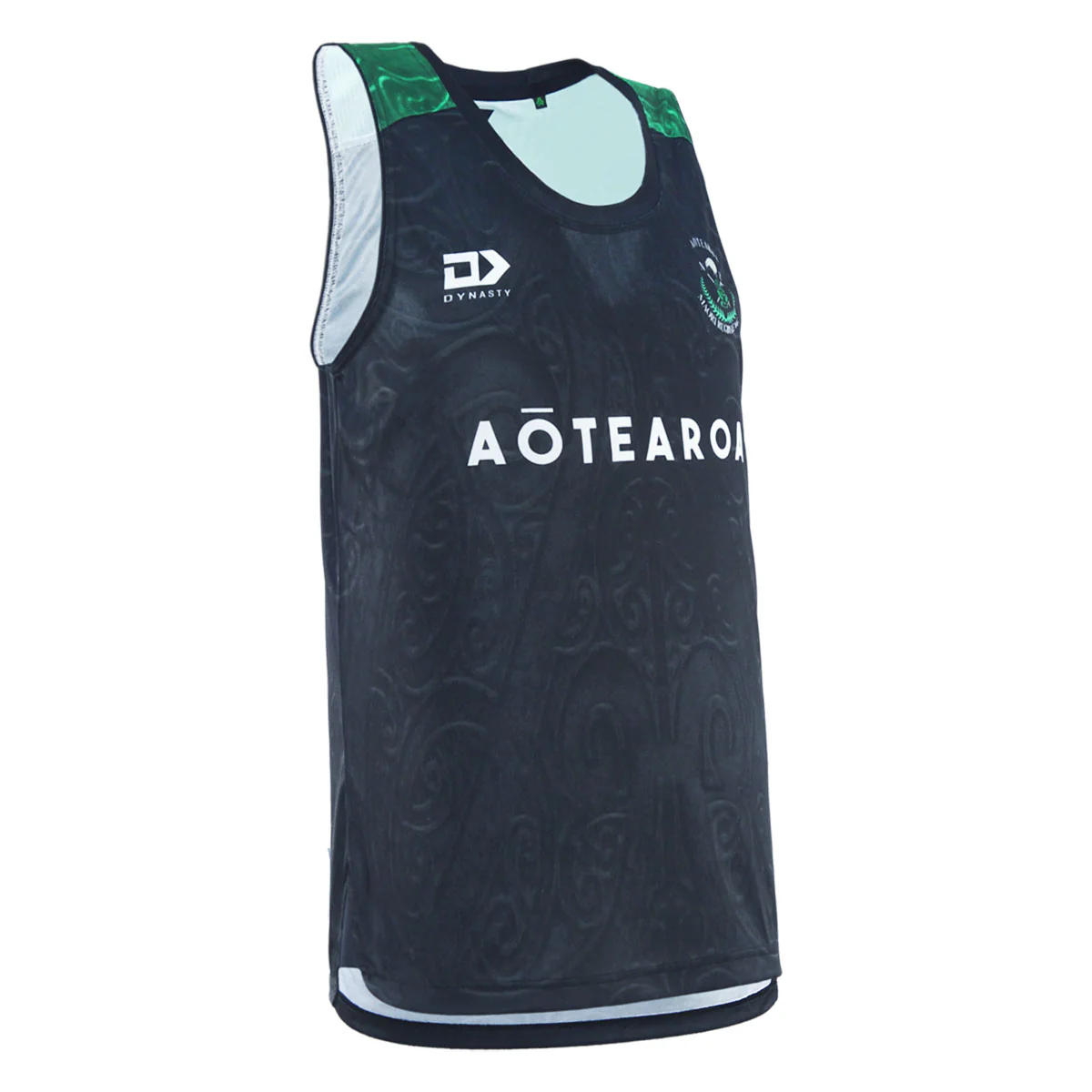NZ Maori 2025 Training Singlet Front Left View