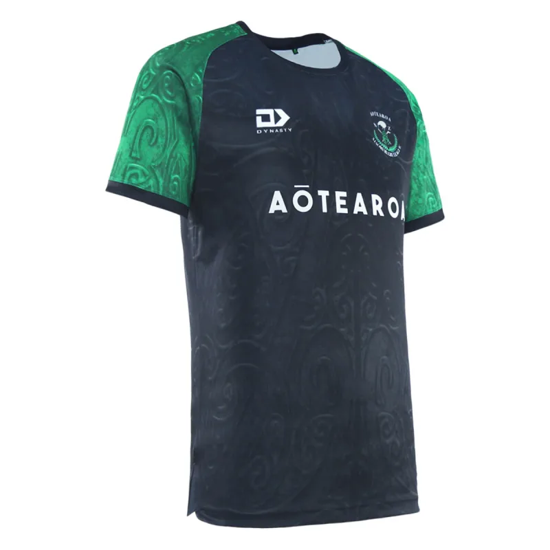 NZ Maori 2025 Training T-Shirt Front Left View