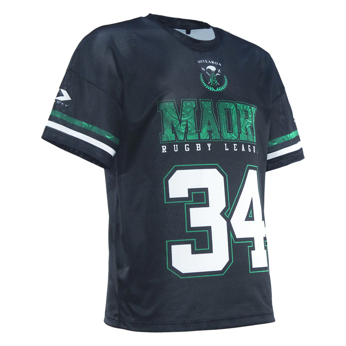 NZ Maori 2025 Oversized Tee Front Left View