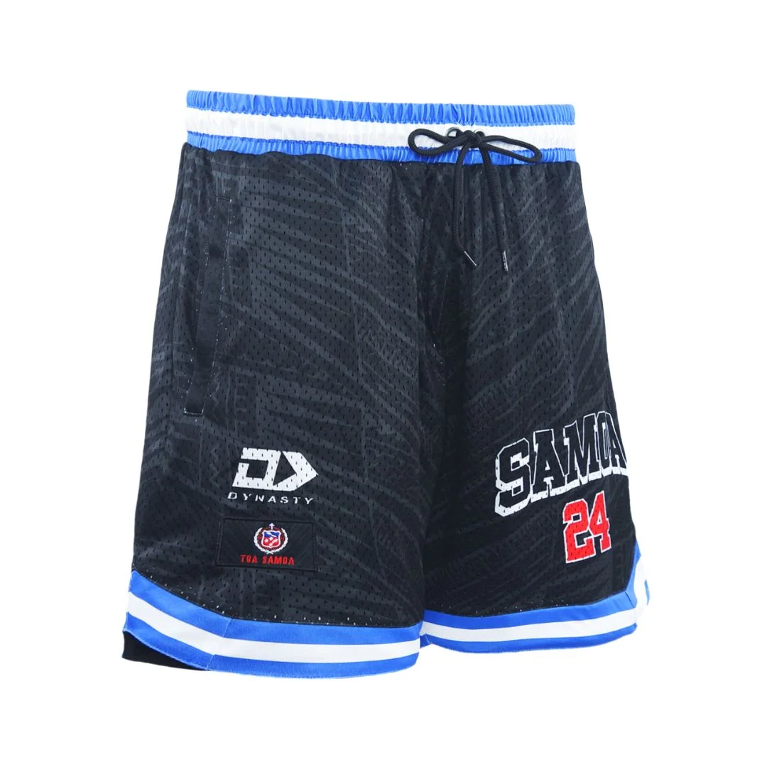 Samoa Rugby League Basketball Shorts Right Side View