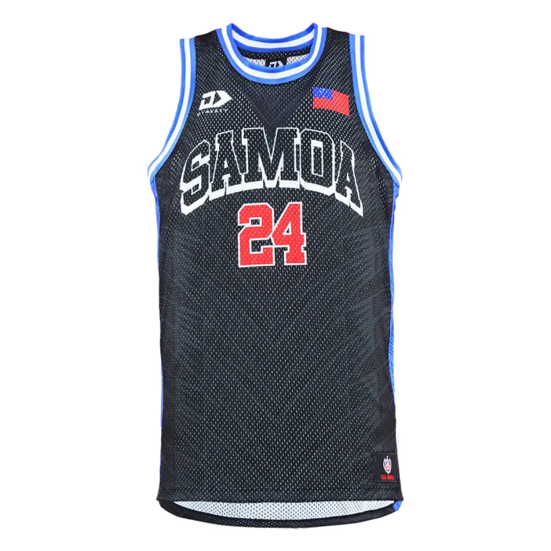 Samoa Rugby League Basketball Singlet front view