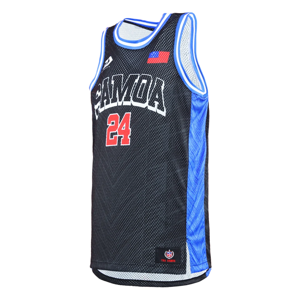 Samoa Rugby League Basketball Singlet Left Side View