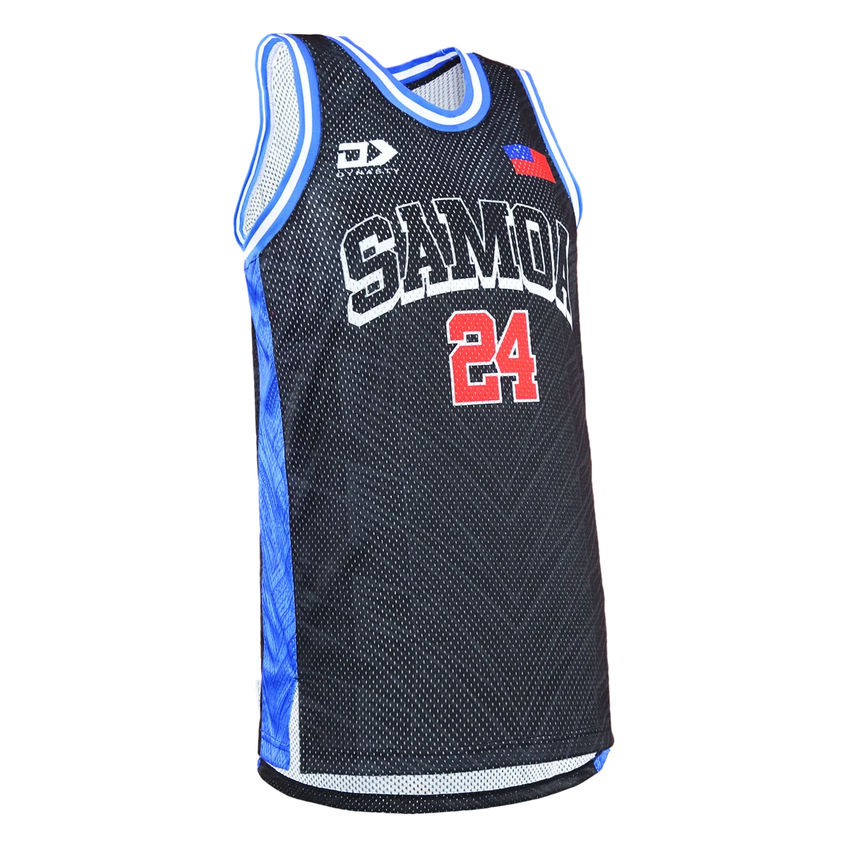 Samoa Rugby League Basketball Singlet Right Side View