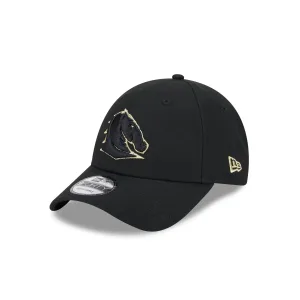 NRL Broncos 940 Snapback Cap Black/Gold front right view