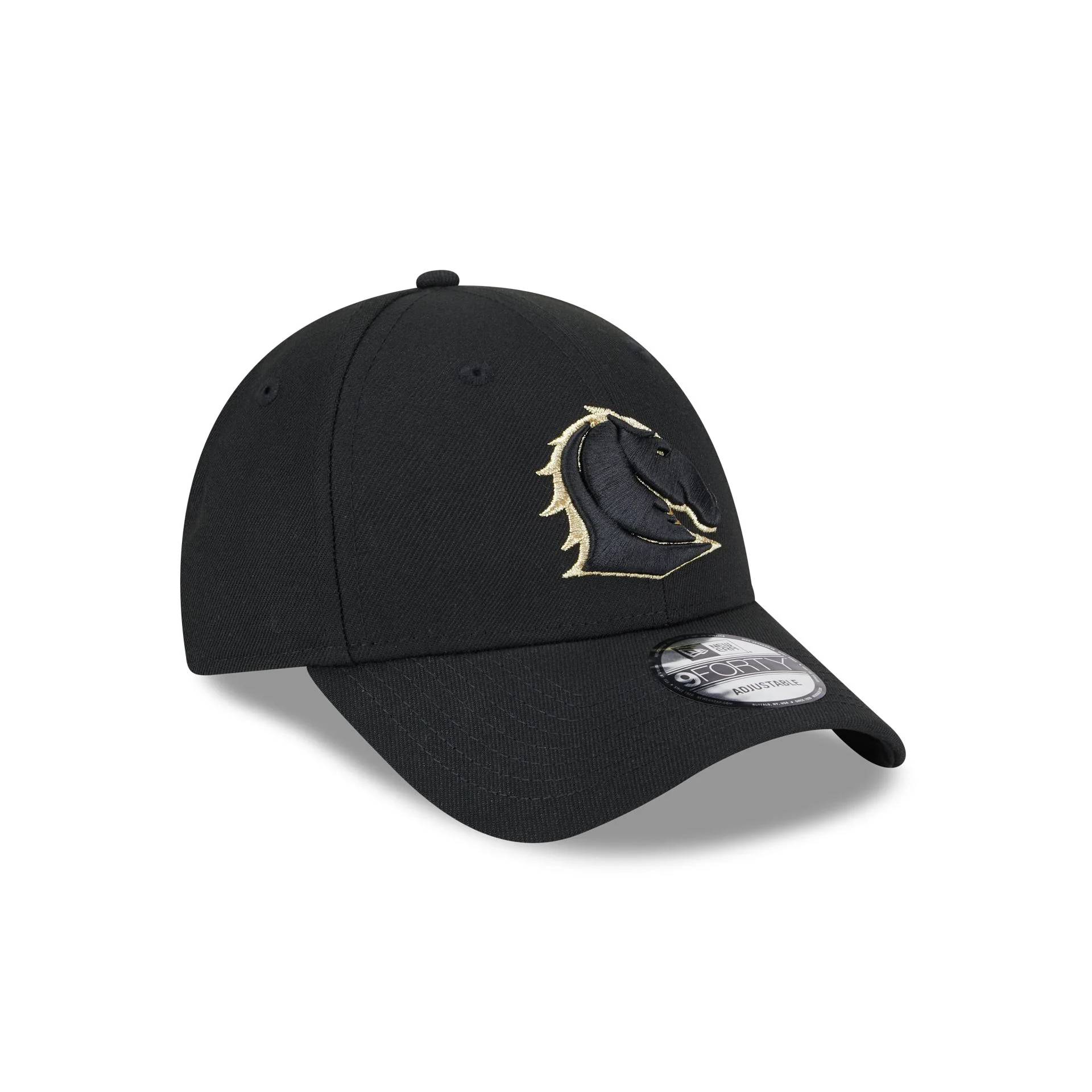NRL Broncos 940 Snapback Cap Black/Gold front left