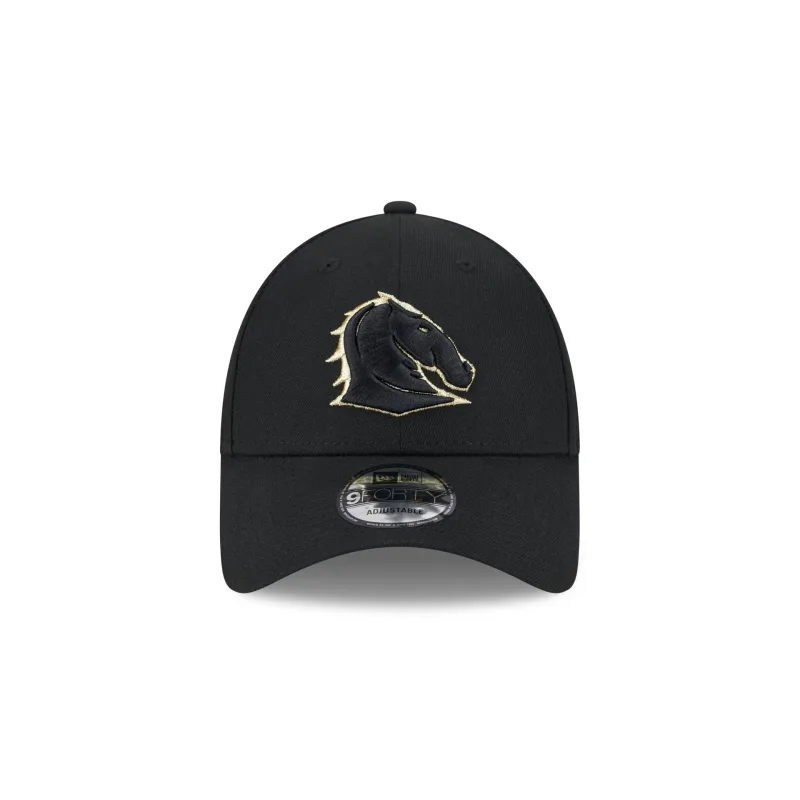 NRL Broncos 940 Snapback Cap Black/Gold front