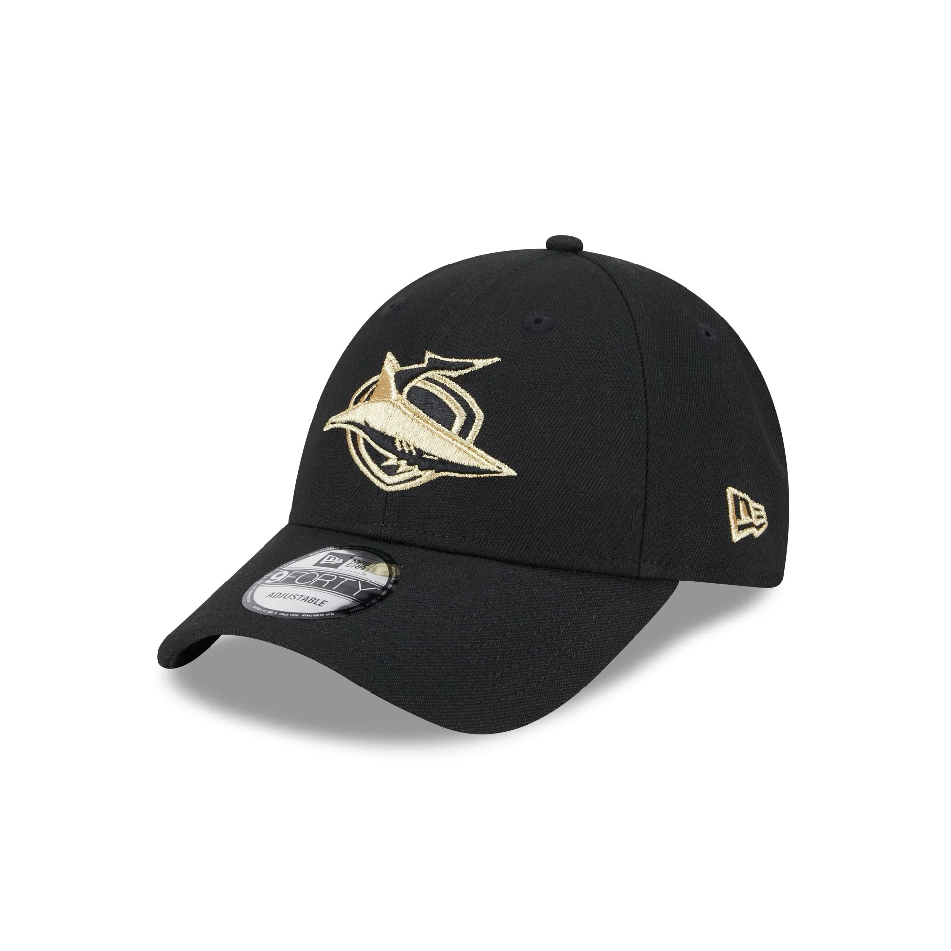 NRL Sharks 940 Snapback Cap Black/Gold front right