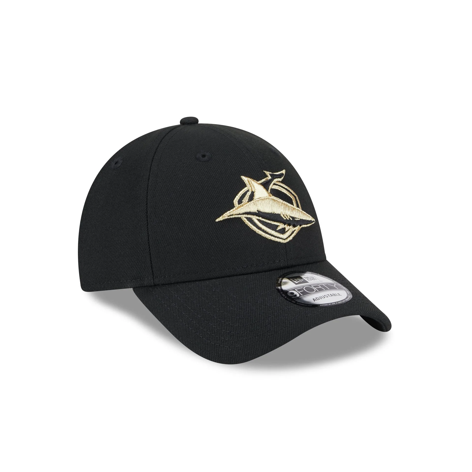 NRL Sharks 940 Snapback Cap Black/Gold front left