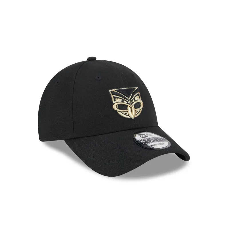 NRL Warriors 940 Snapback Cap Black/Gold front left view
