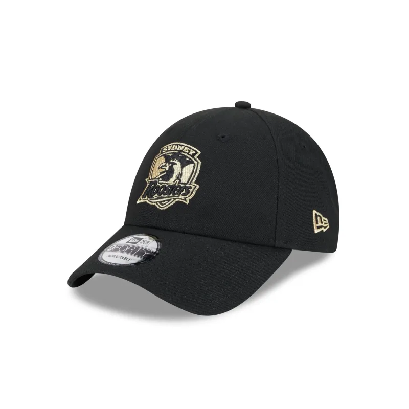 NRL Roosters 940 Snapback Cap Black/Gold front right
