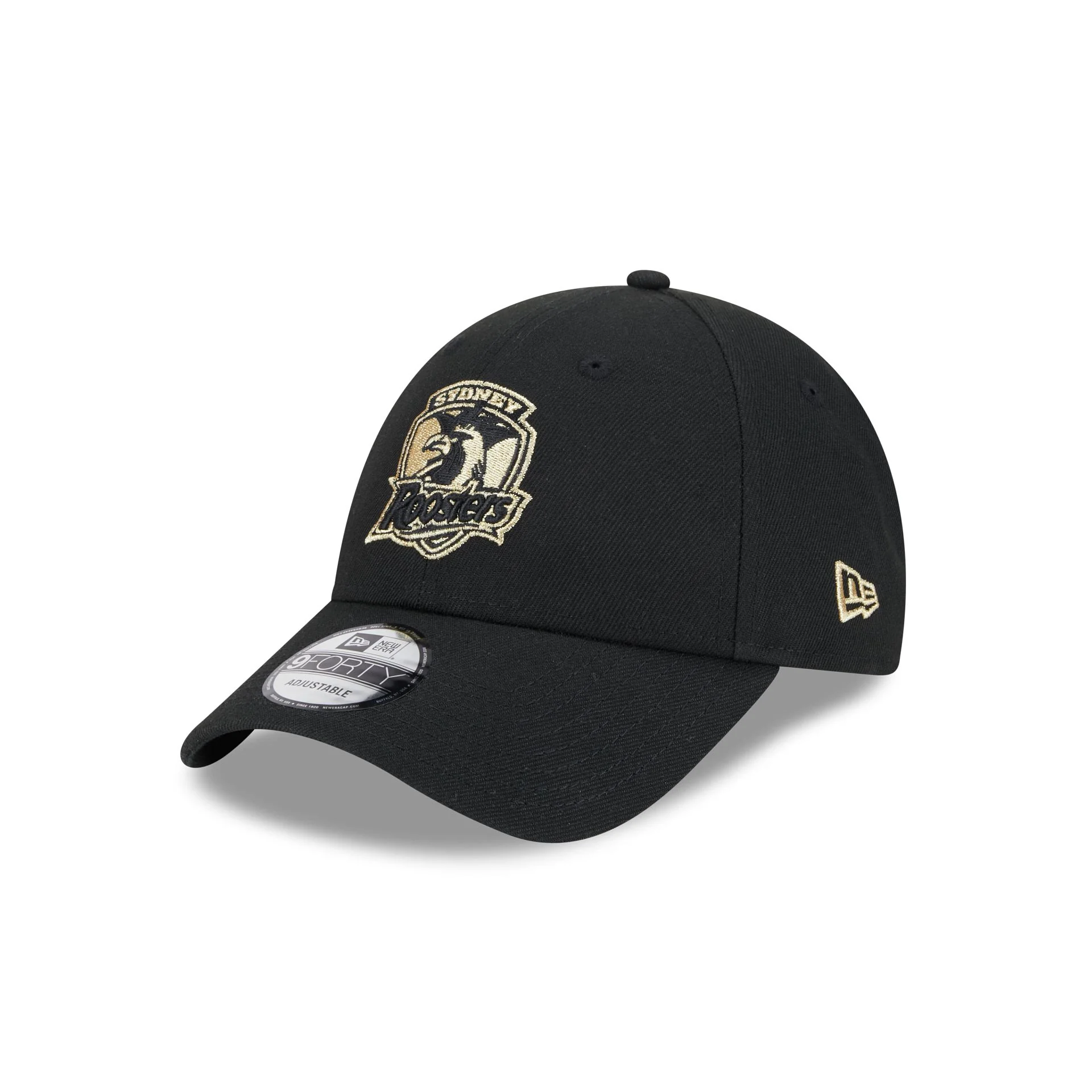 NRL Roosters 940 Snapback Cap Black/Gold front right