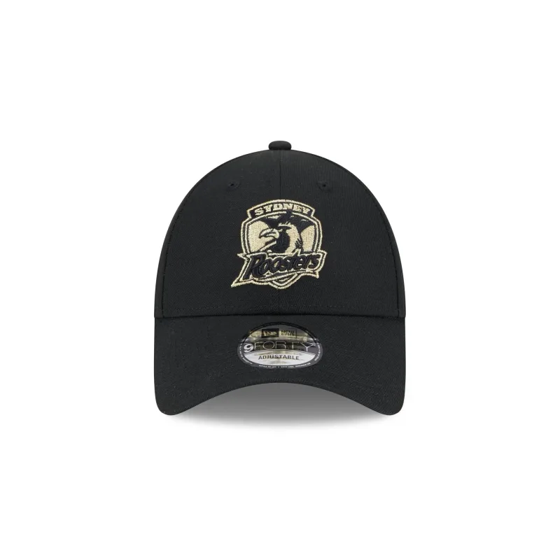 NRL Roosters 940 Snapback Cap Black/Gold front