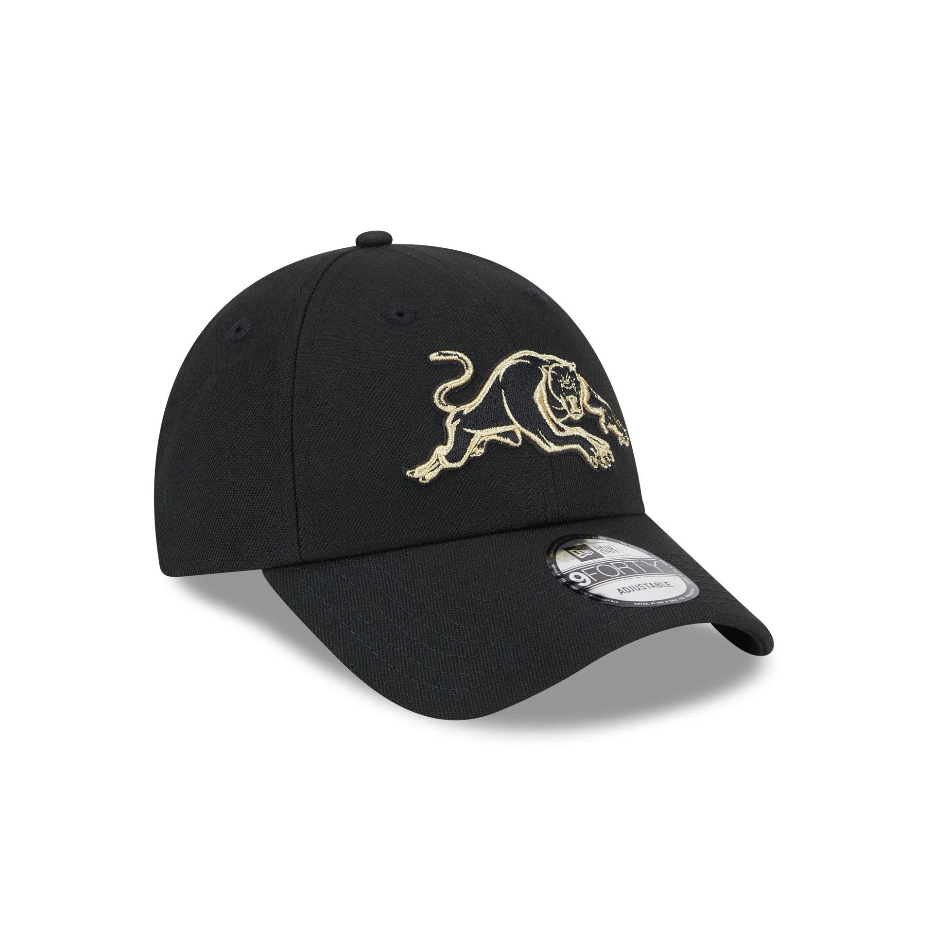 NRL Panthers 940 Snapback Cap Black/Gold front left