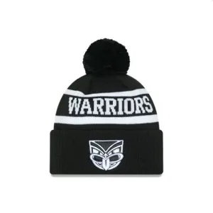 NRL Warriors Beanie Black/White front view