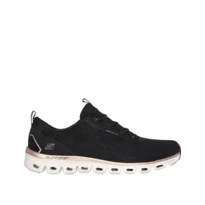 Womens Skechers Glide Step Align Black Rose Gold Right Side View