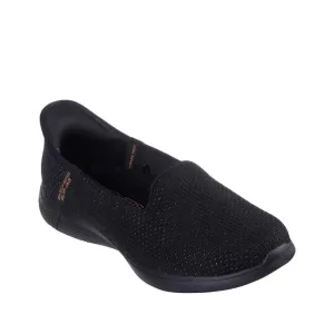 Womens Skechers OTG Luminary Black Rose Gold Front View