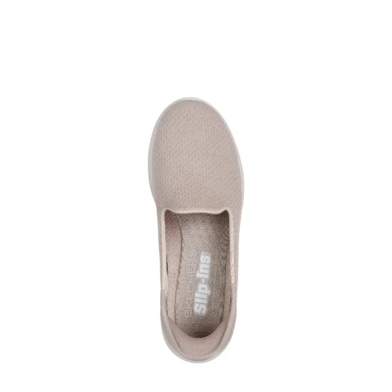 Womens Skechers OTG Luminary Taupe Gold Top View
