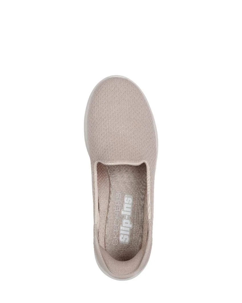Womens Skechers OTG Luminary Taupe Gold Top View