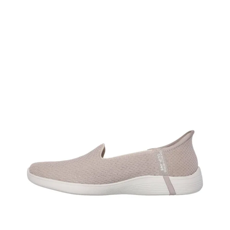Womens Skechers OTG Luminary Taupe Gold Left Side View