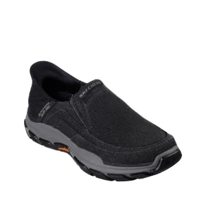 Mens Skechers Respected-Holmgren Black Front View