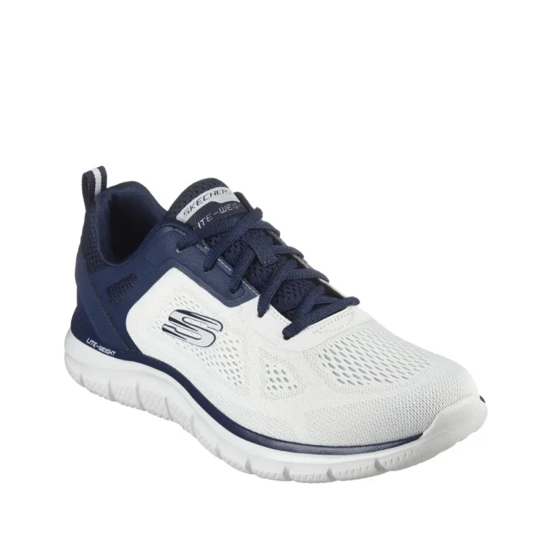 Mens Track- Broader off White Navy Front View