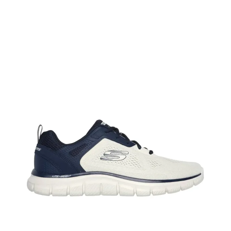 Mens Track- Broader off White Navy Right Side View