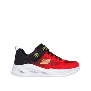 Kids Skechers Meteor-Lights-Krendox Black/Red Right Side View