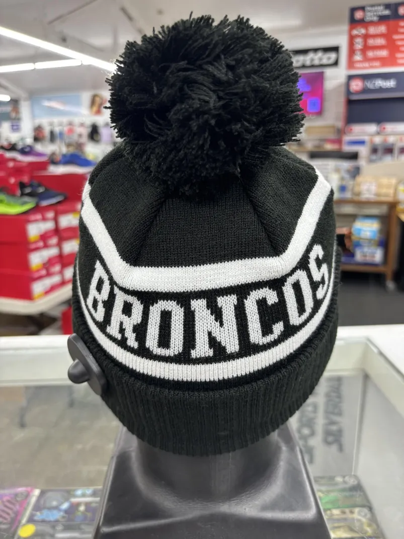 Broncos Beanie Black White Back