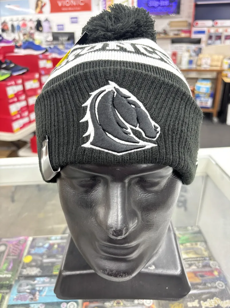 Broncos Beanie Black White Front