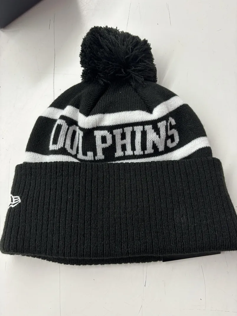 Dolphins-Beanie-Black-White-Flat-Back-2.webp Dolphins Beanie Black White Flat Back
