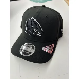 NRL Broncos 970SS Snapback Cap Black White Front Right View