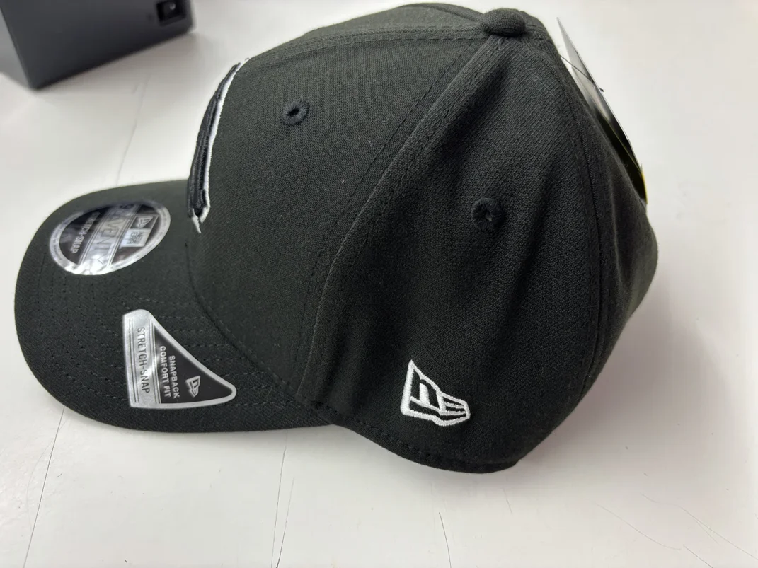 NRL Broncos 970SS Snapback Cap Black White Left View