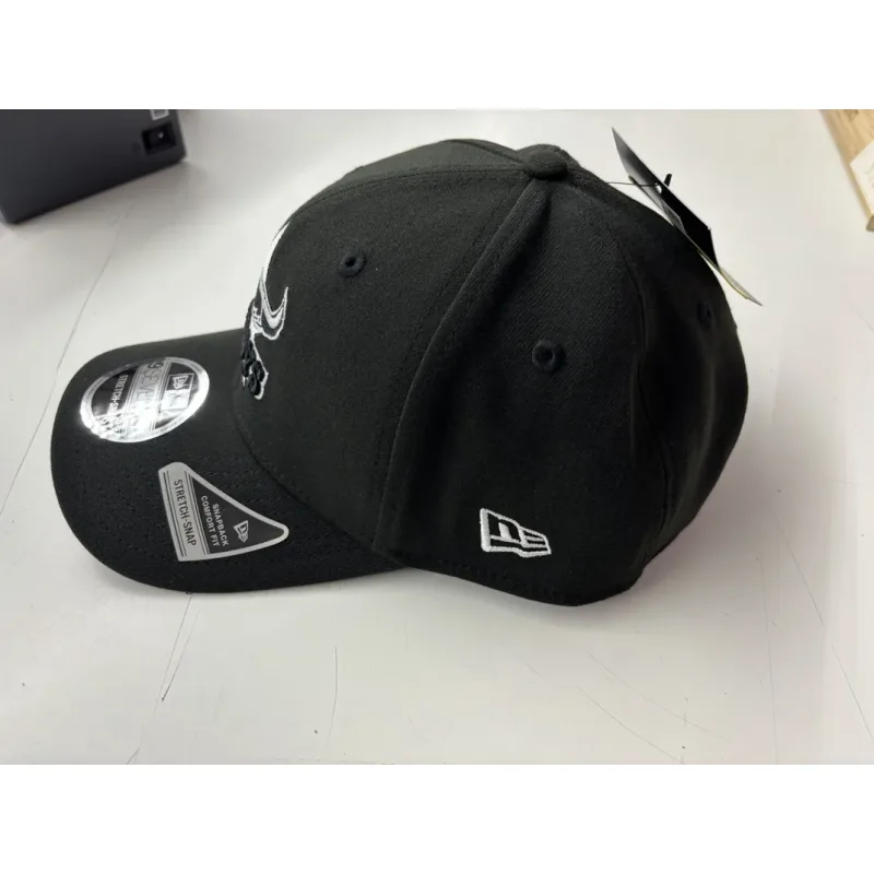 NRL Cowboys 970SS Snapback Cap Black White Left View