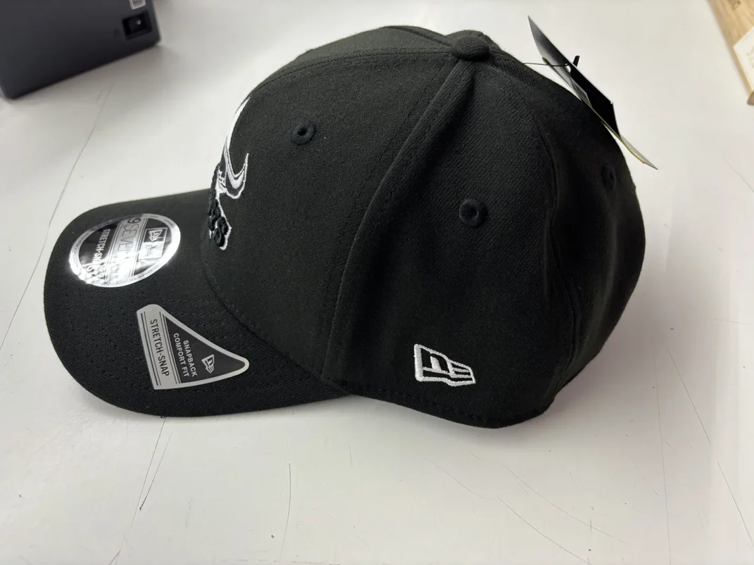 NRL Cowboys 970SS Snapback Cap Black White Left View