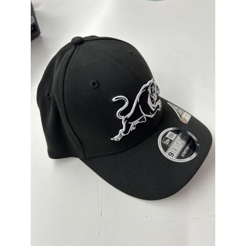 NRL Panthers 970SS Snapback Cap Black White Front Left