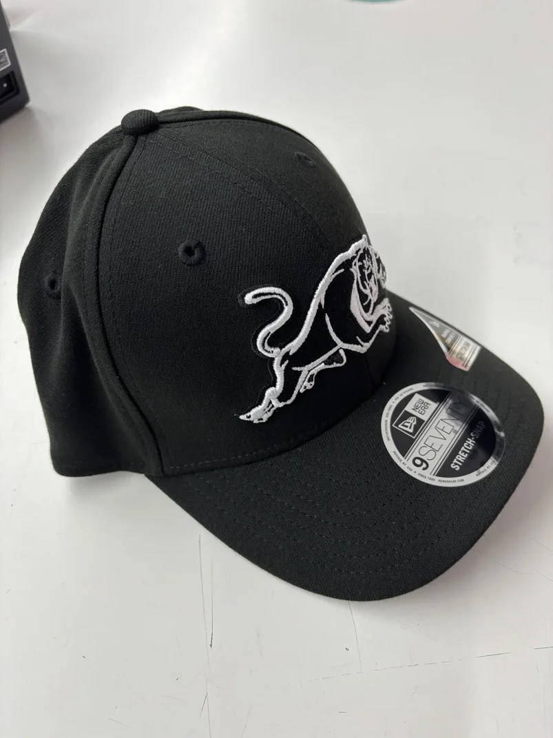 NRL Panthers 970SS Snapback Cap Black White Front Left