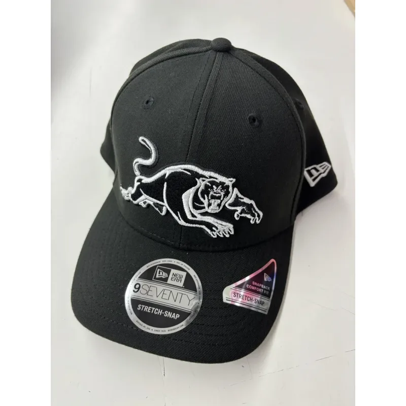 NRL Panthers 970SS Snapback Cap Black White Front Right