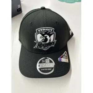 NRL Roosters 970SS Snapback Cap Black White Front View