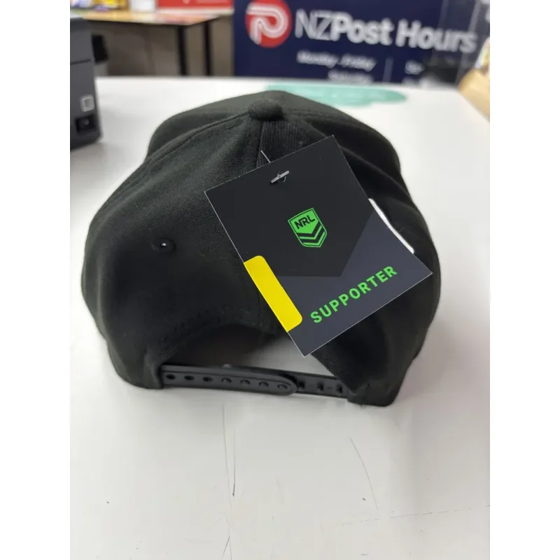 NRL Storm 970SS Snapback Cap Black White Back View